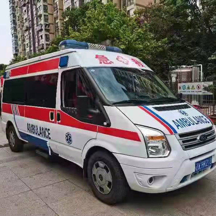 阳东长途救护车护送病人返乡